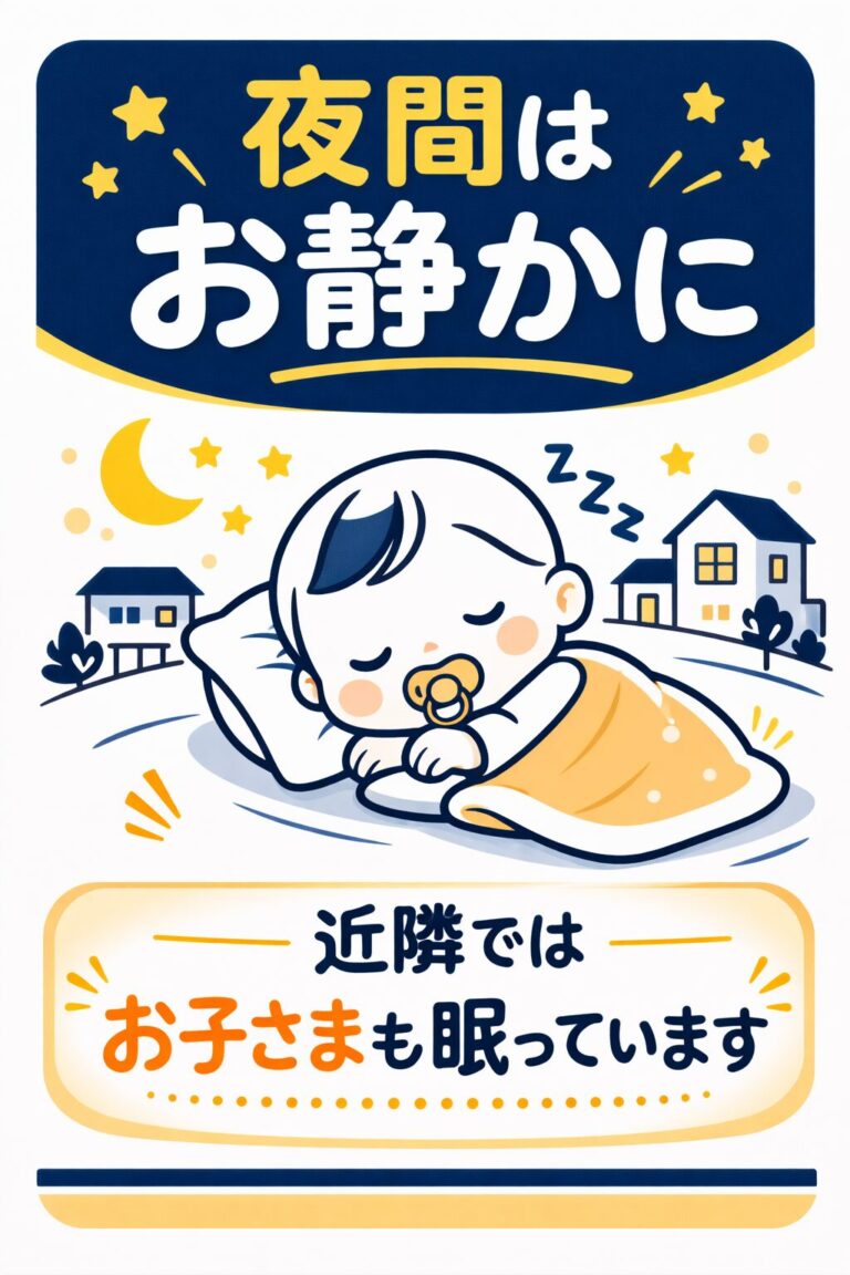 夜間はお静かに