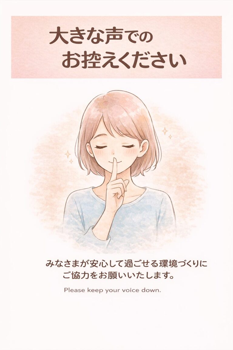 大声は控えて