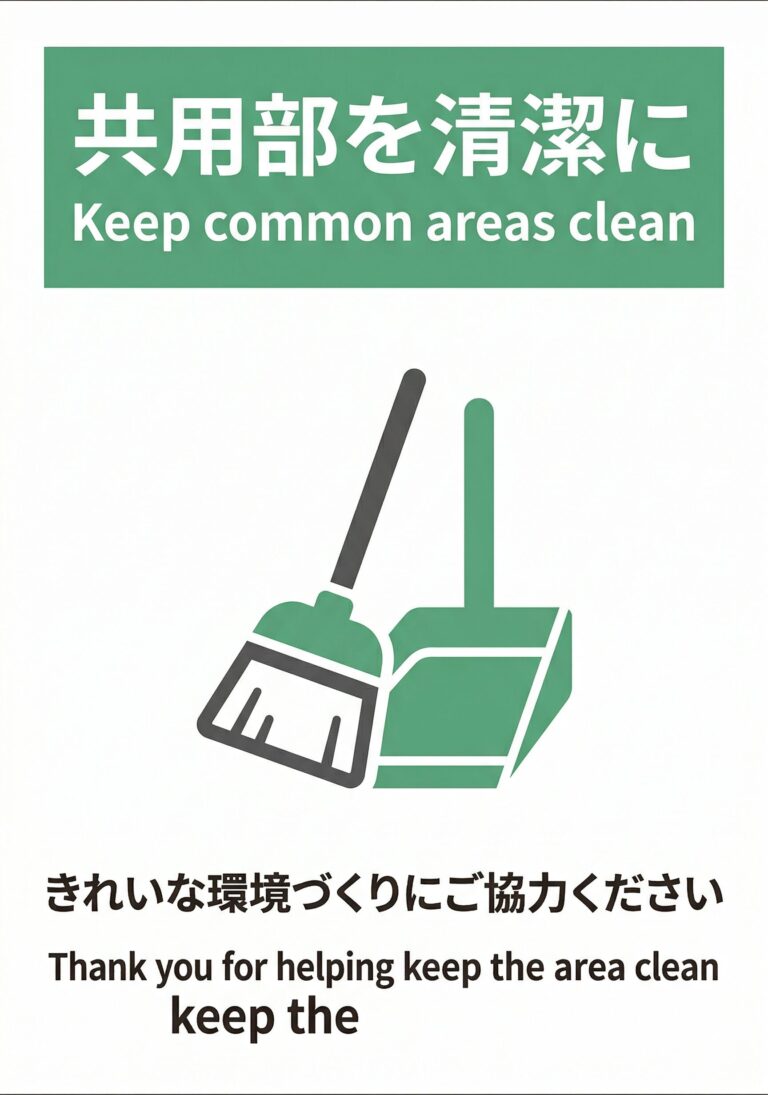 共用部を清潔に