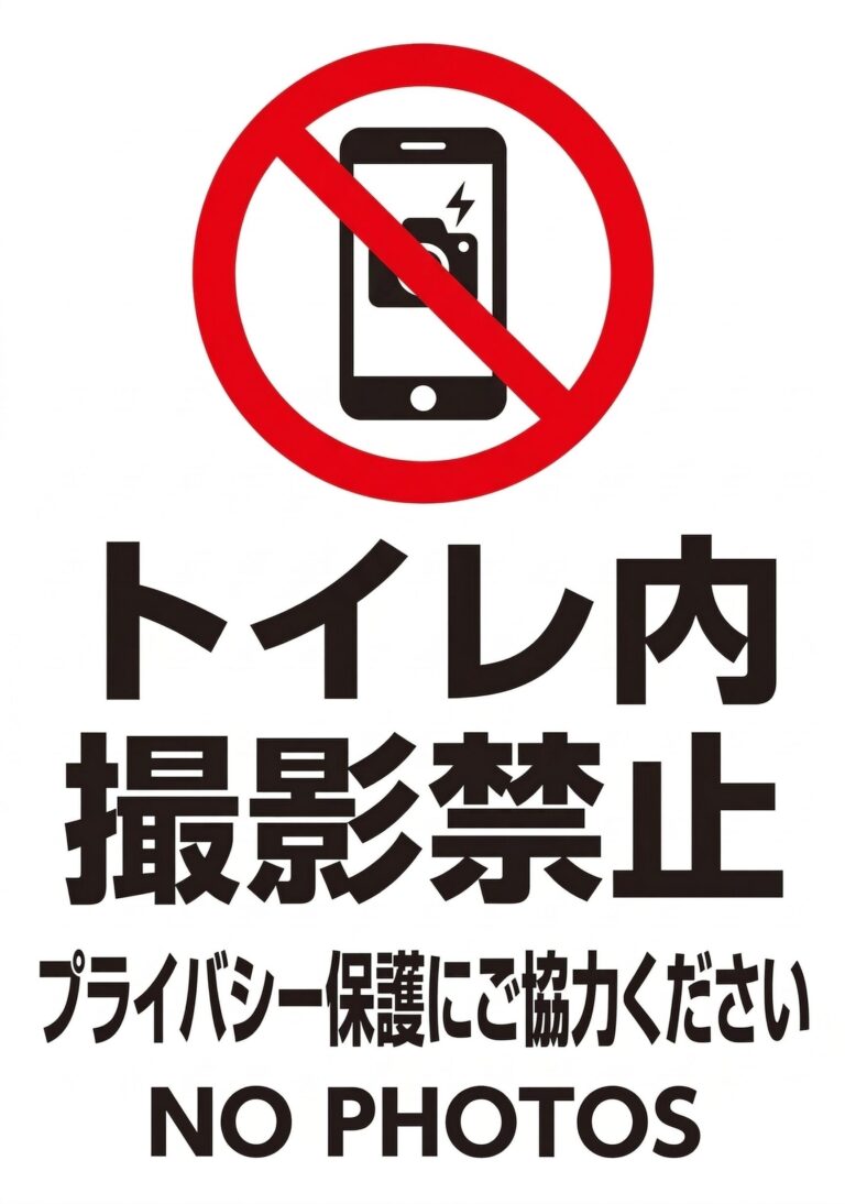 トイレ内撮影禁止
