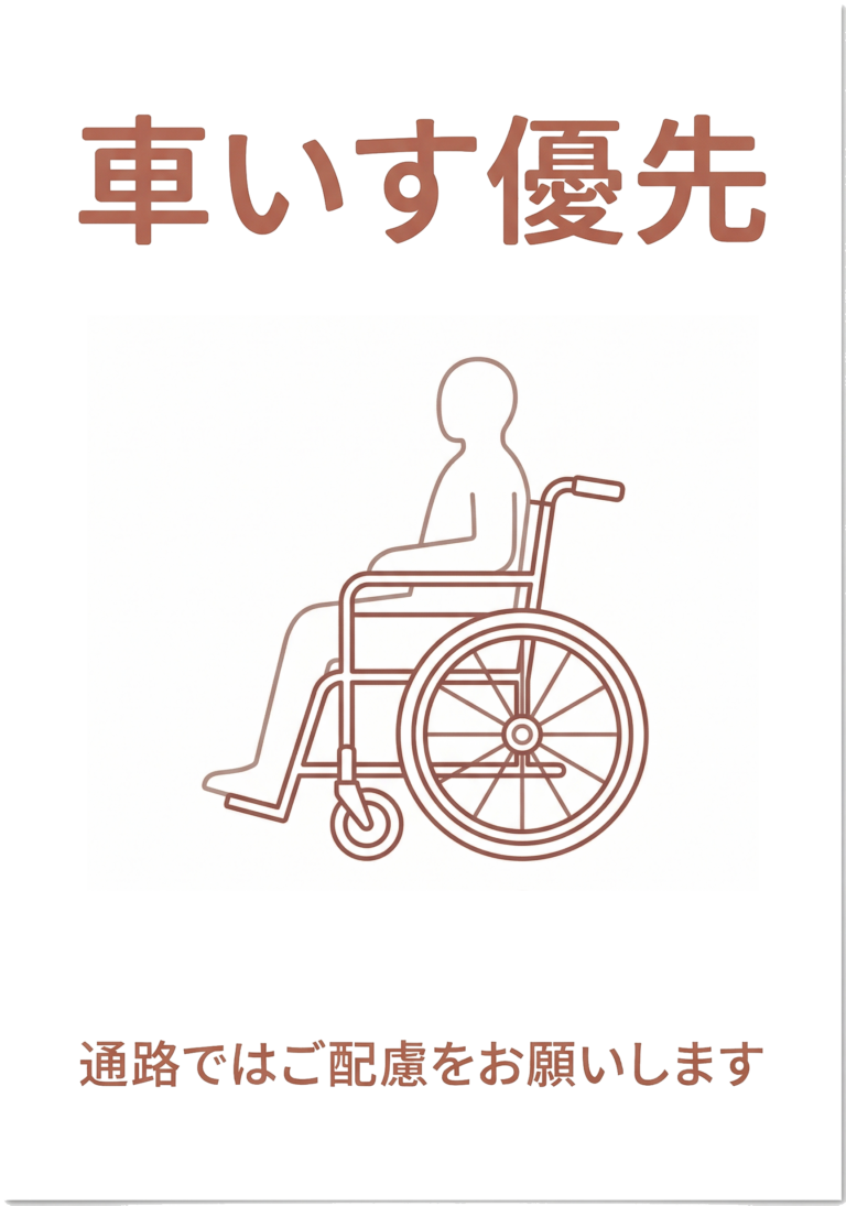 車いす優先