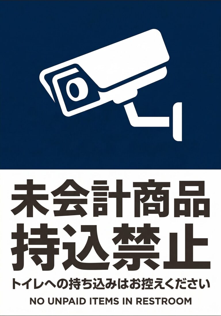 未会計商品持込禁止