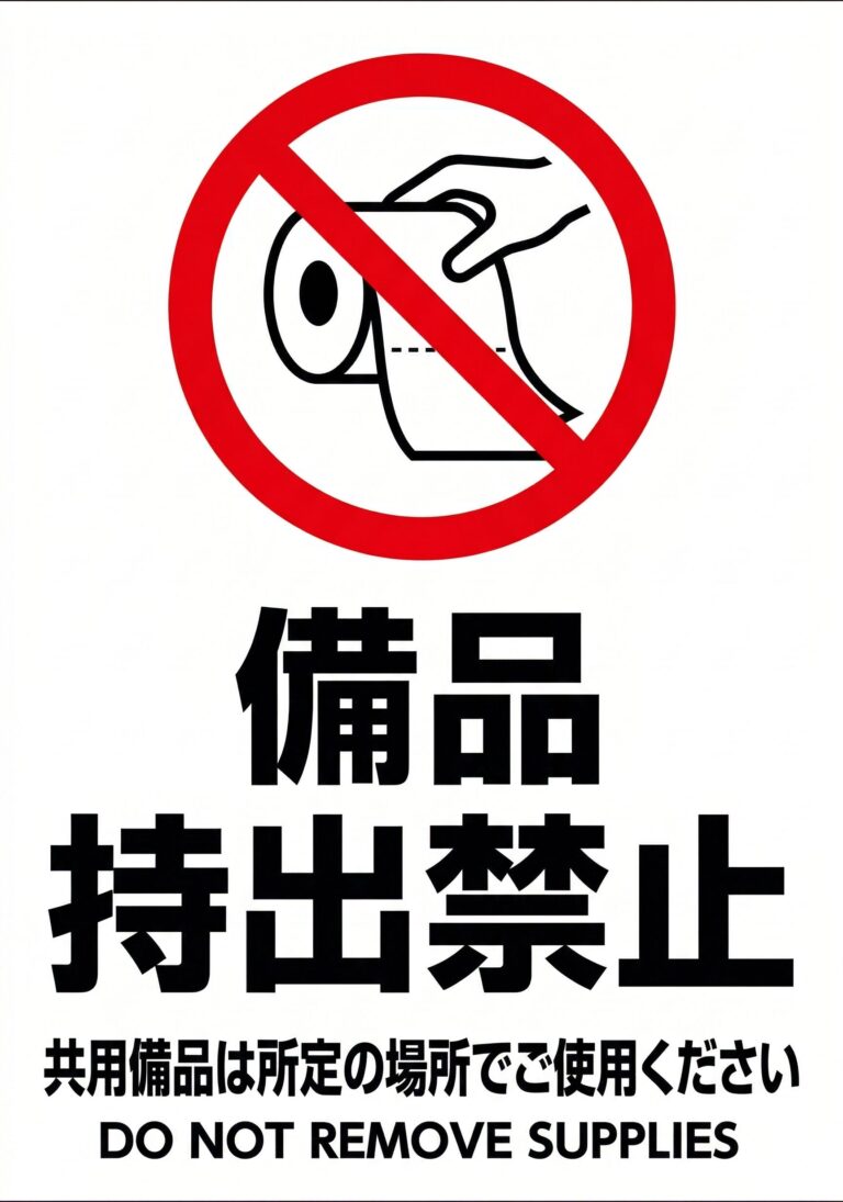 備品持ち出し禁止