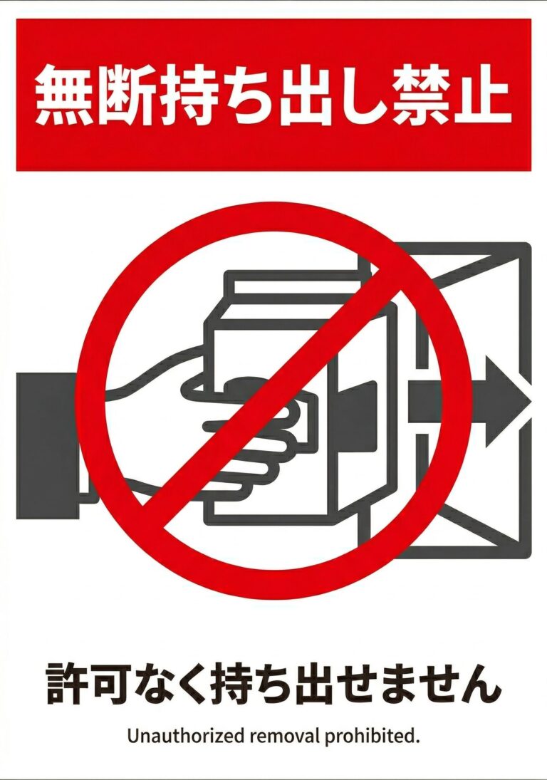無断持ち出し禁止