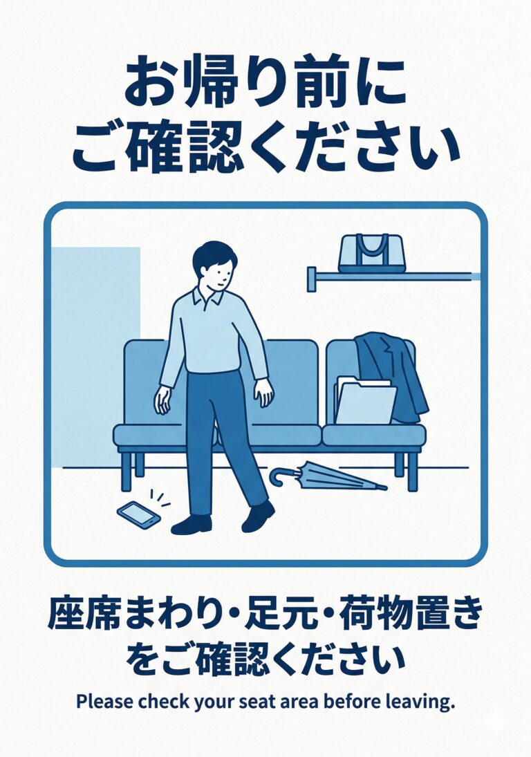 お忘れ物にご注意ください