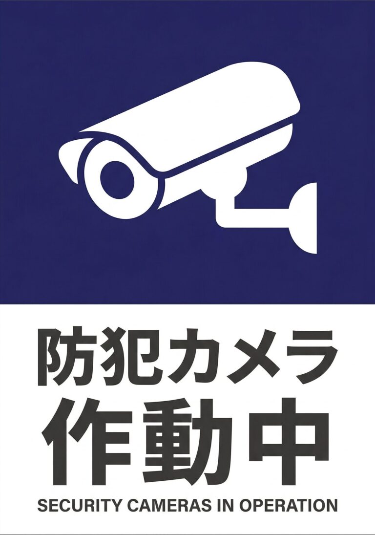 防犯カメラ作動中