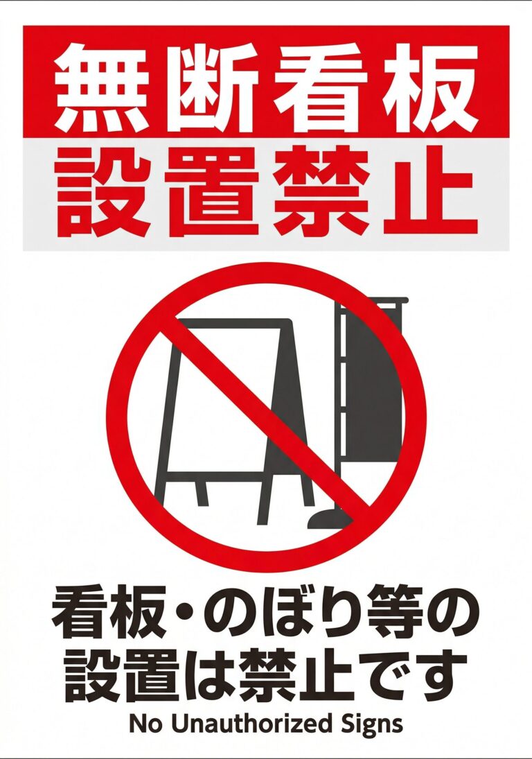 無断看板設置禁止