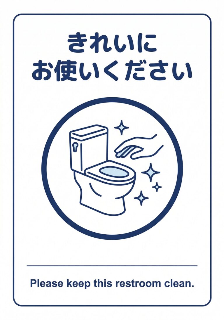 きれいにお使いください（トイレ）