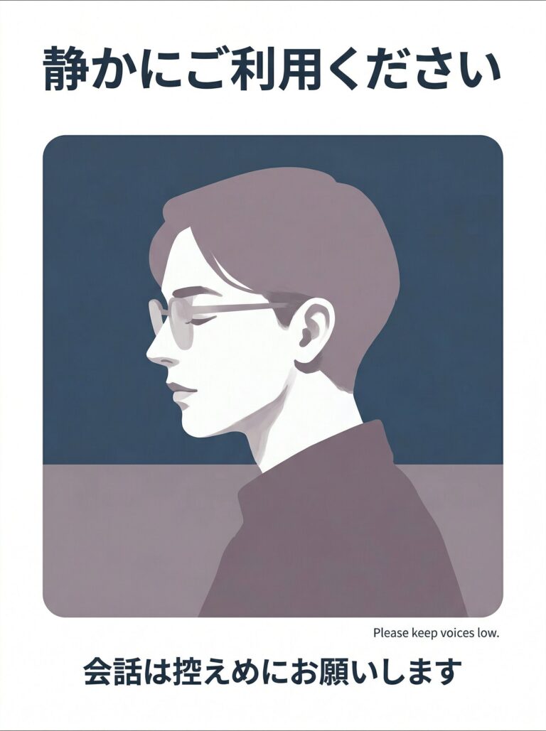 静かにご利用ください