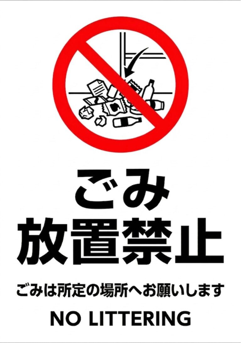 ごみ放置禁止
