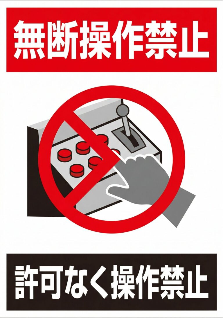 無断操作禁止（工場）