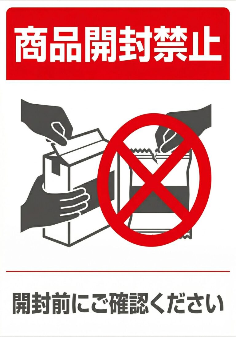 商品開封禁止