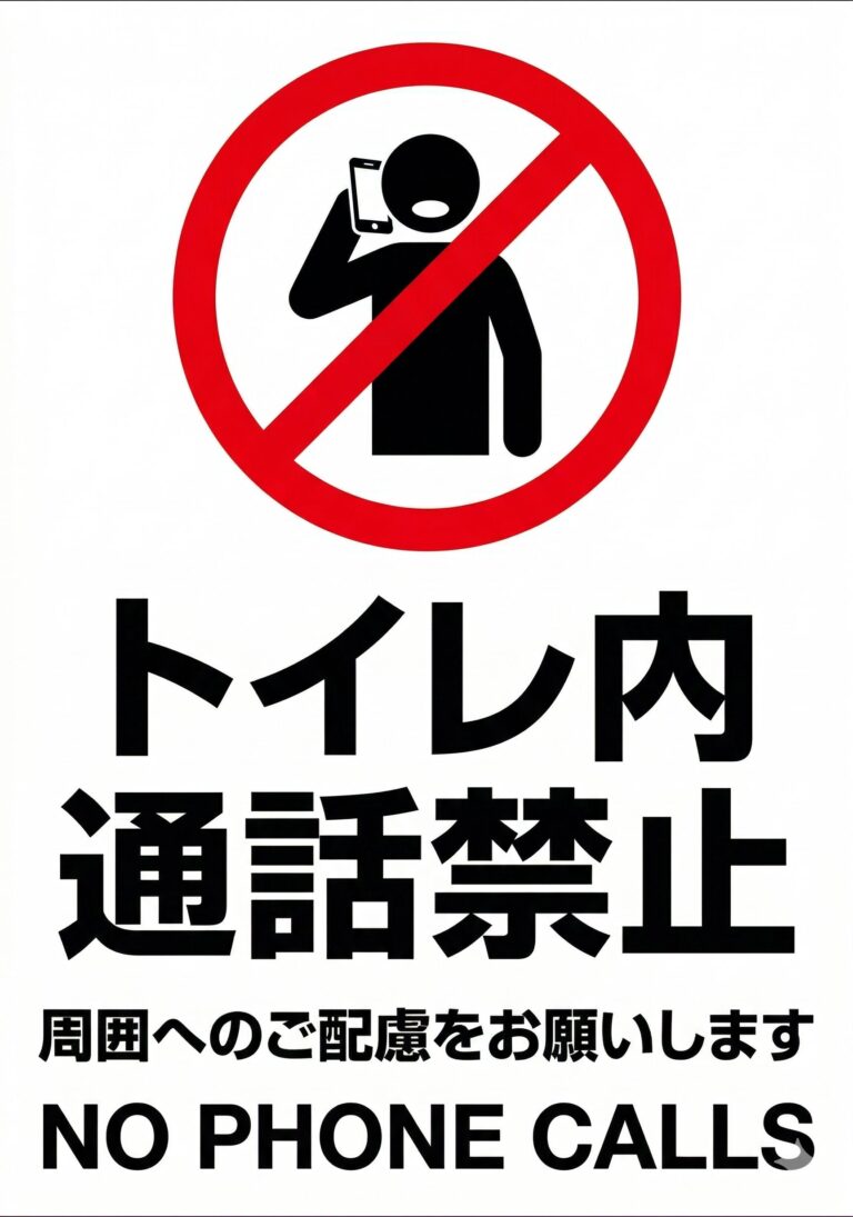 トイレ内通話禁止