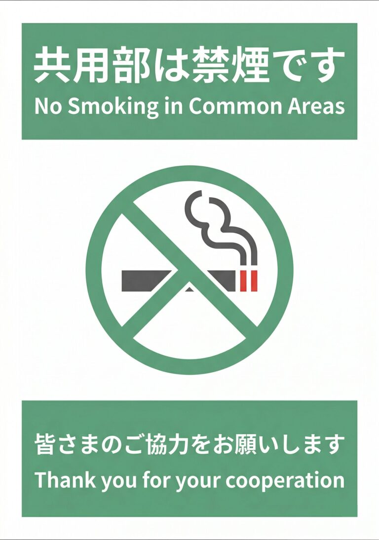 共用部は禁煙です