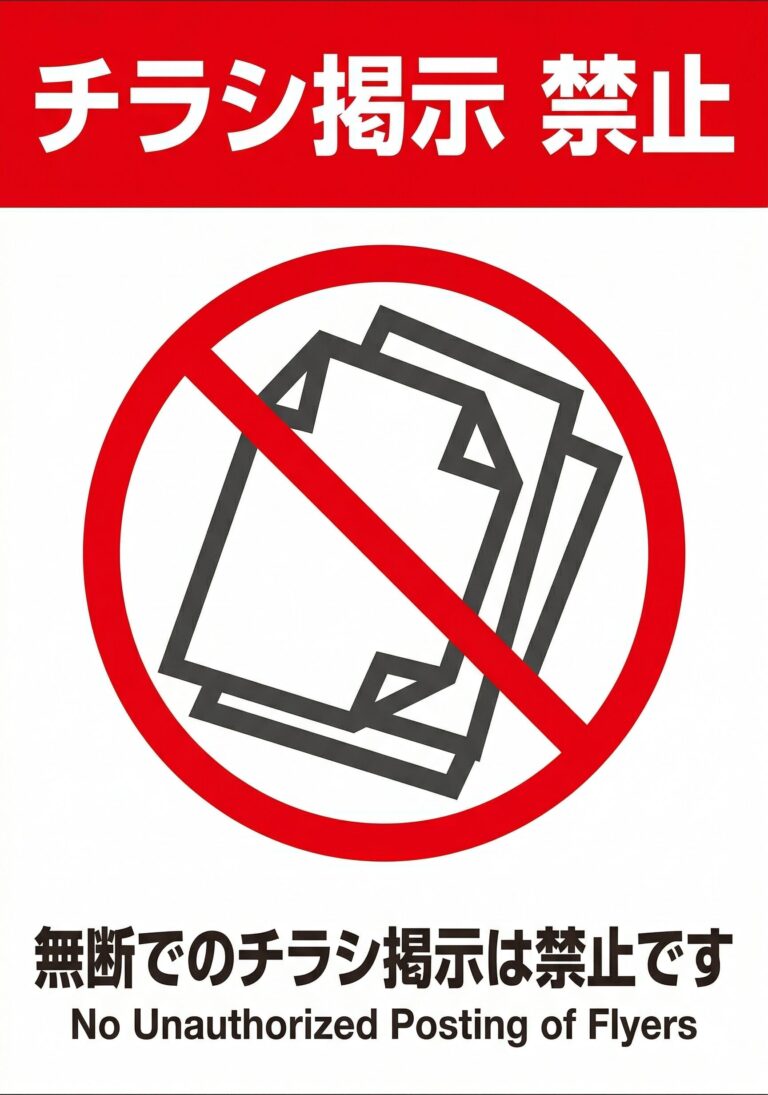 チラシ掲示禁止