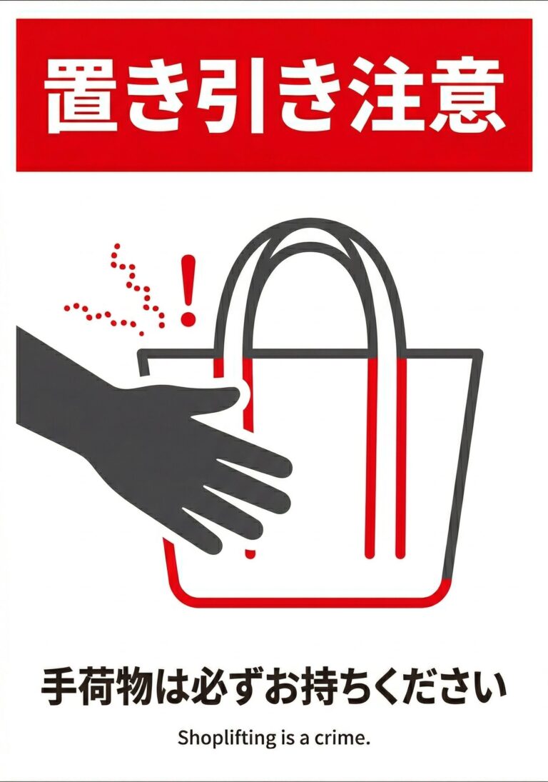 置き引き注意