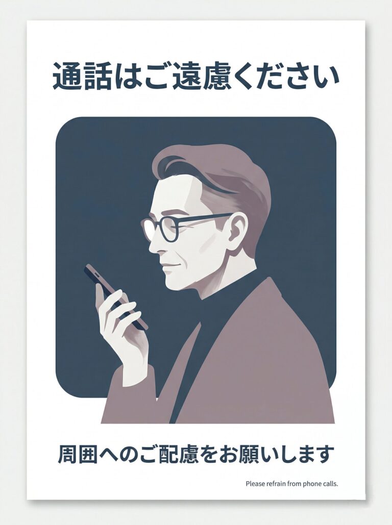 通話はご遠慮ください