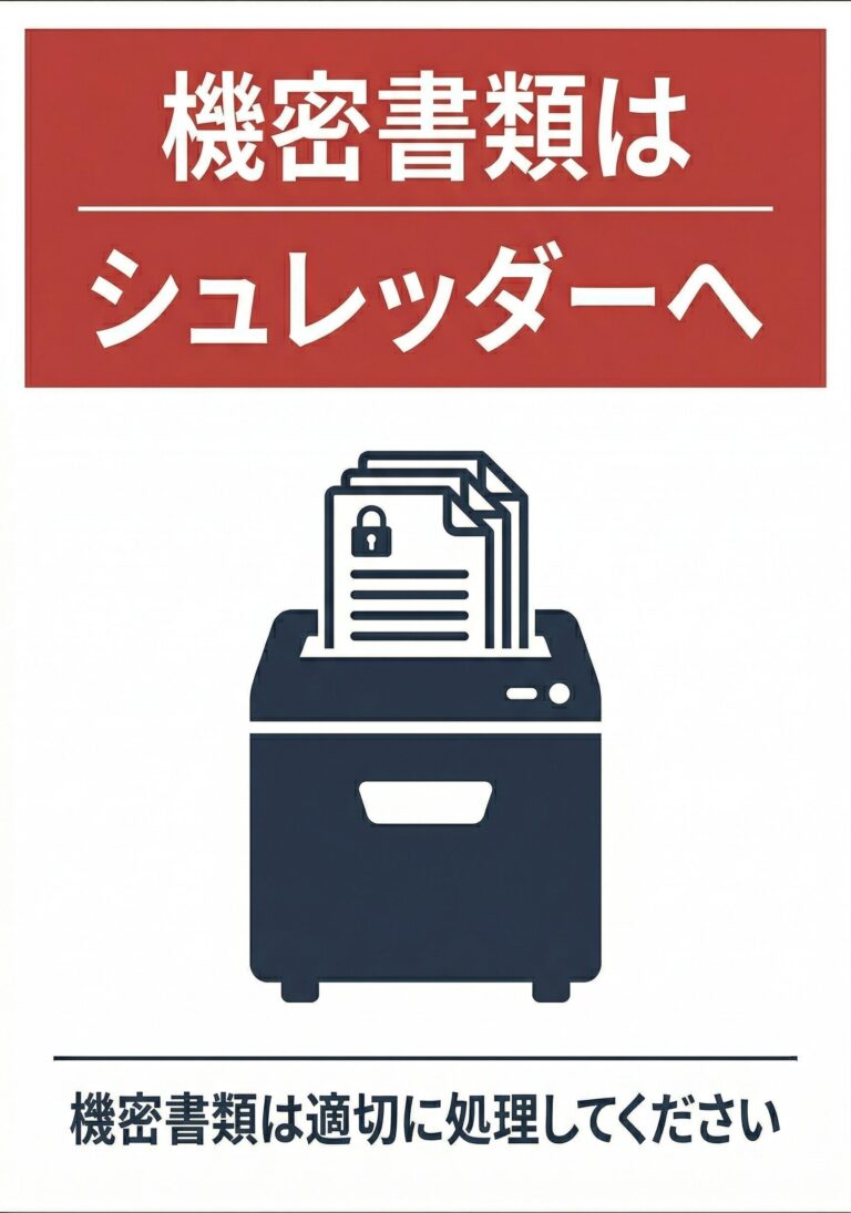 機密書類はシュレッダーへ