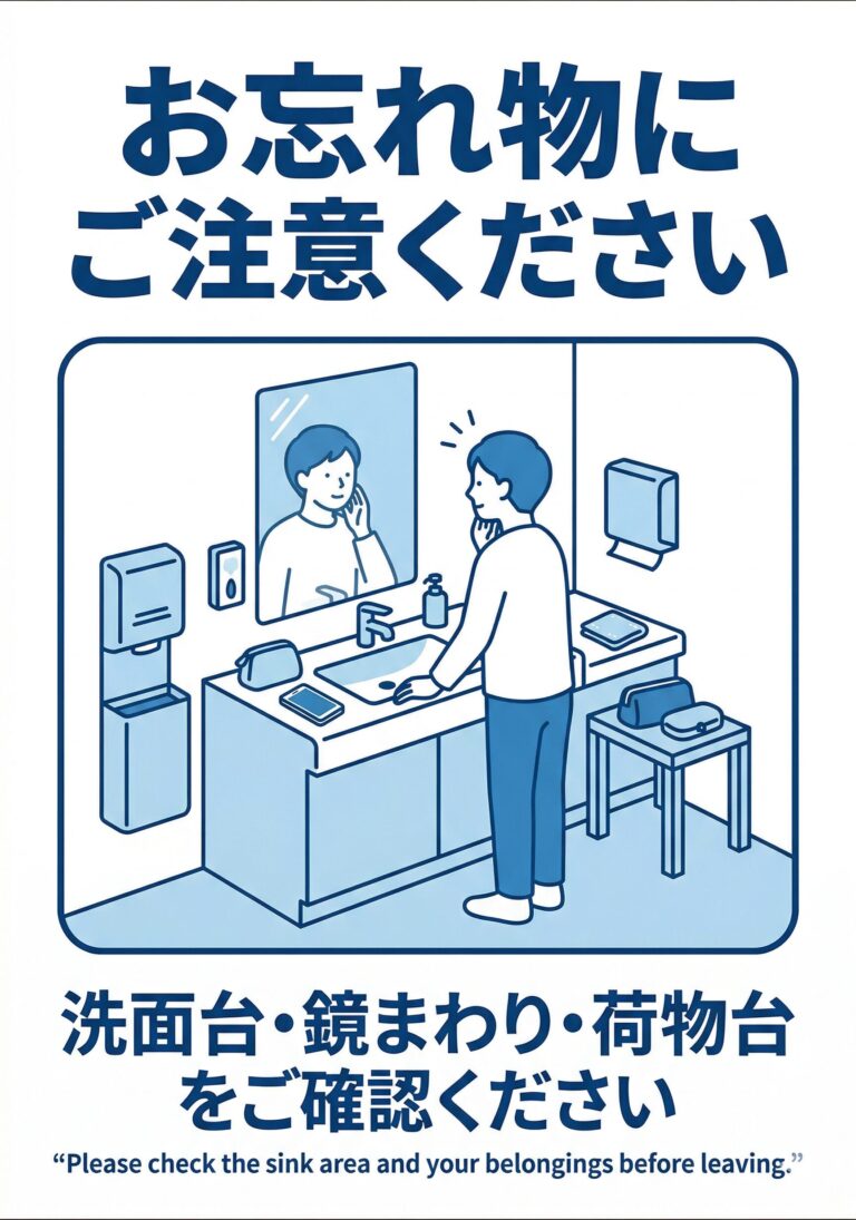 お忘れ物にご注意ください