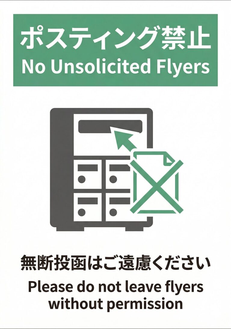 ポスティング禁止