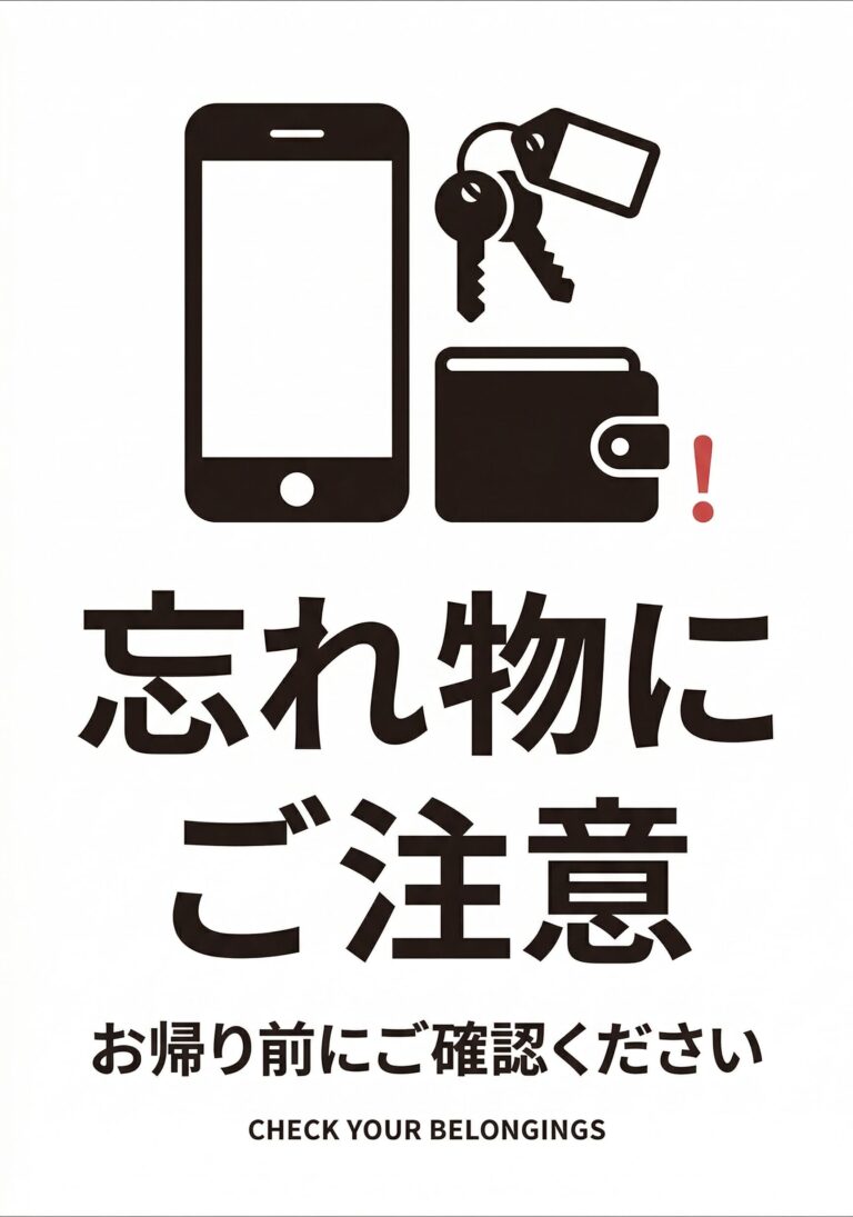 更衣室・ロッカーのお忘れ物にご注意ください