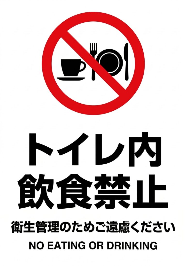 トイレ内飲食禁止