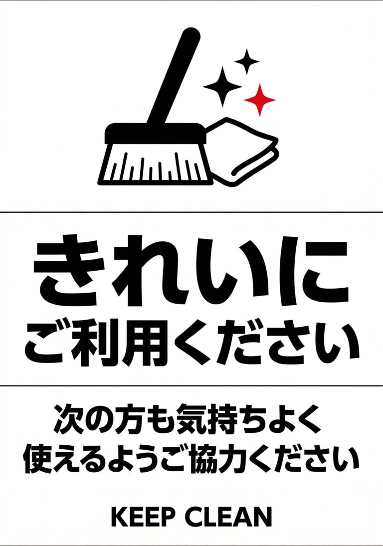 きれいにご利用ください