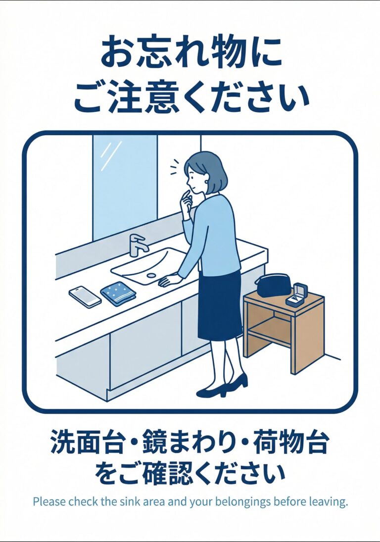 お忘れ物にご注意ください