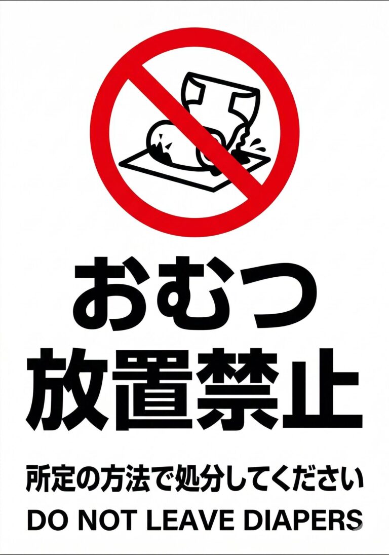 おむつ放置禁止
