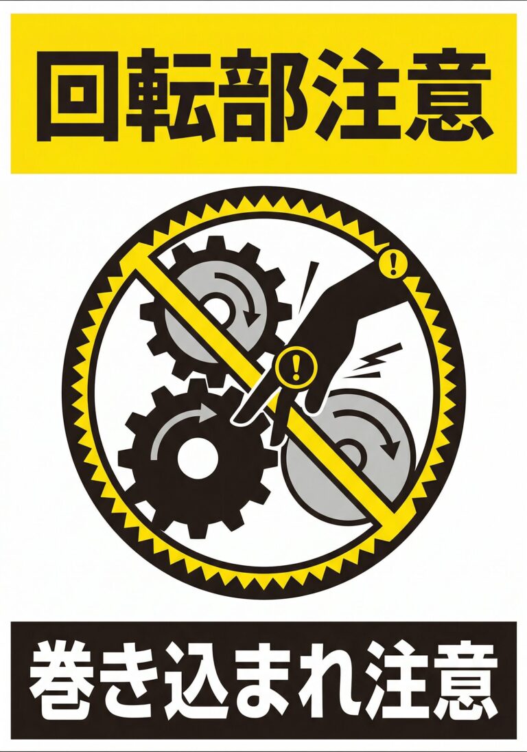 回転部注意（工場）