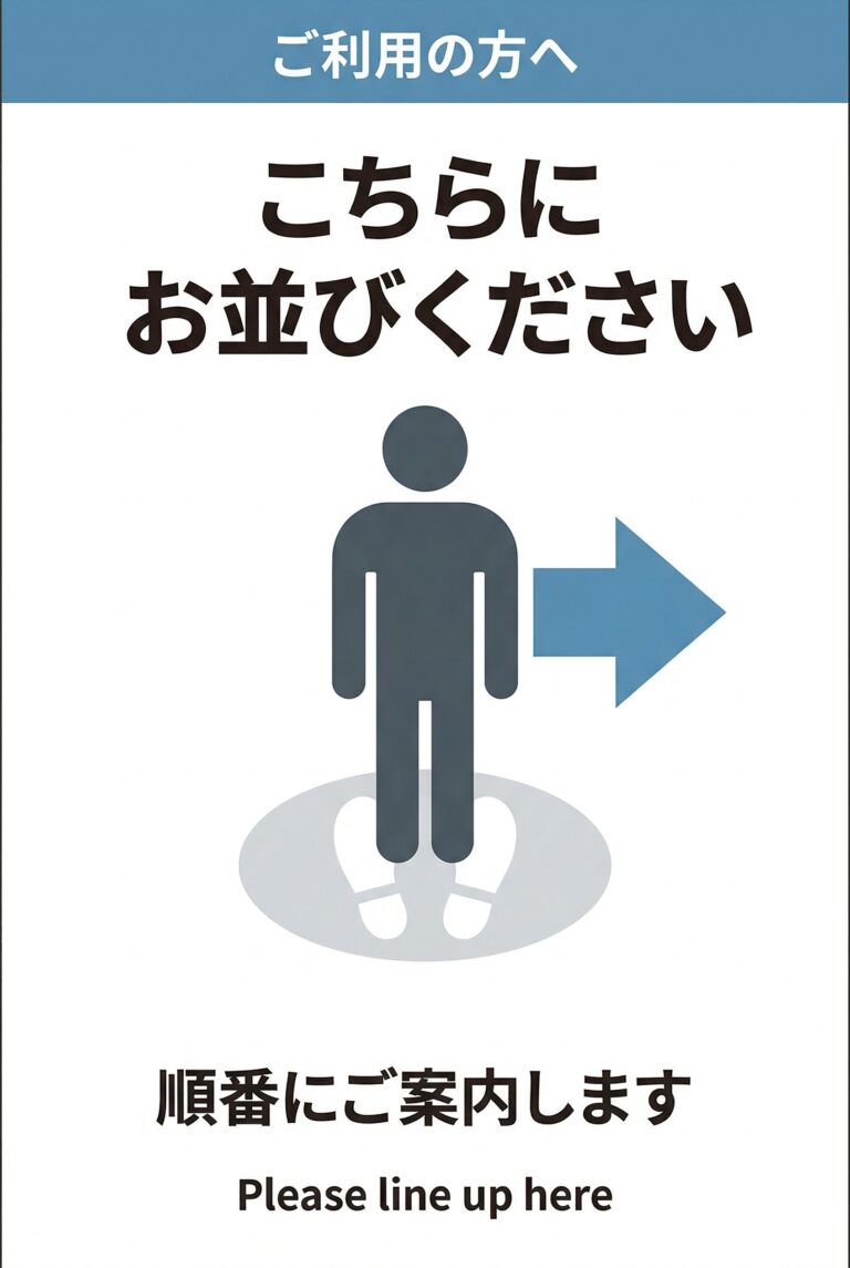 お並びください