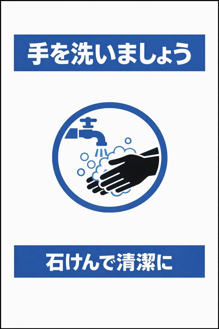 手洗い励行（工場）