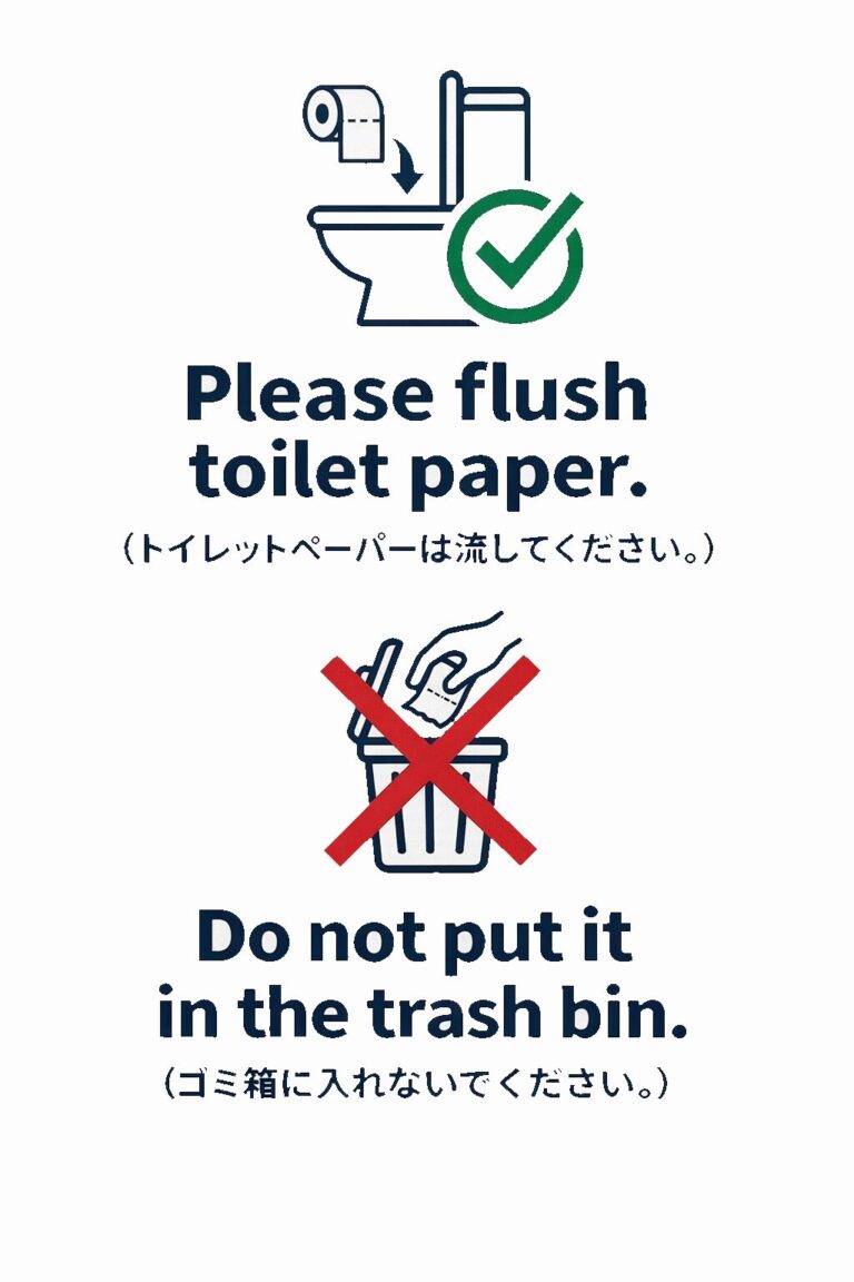 流さないで（英語）