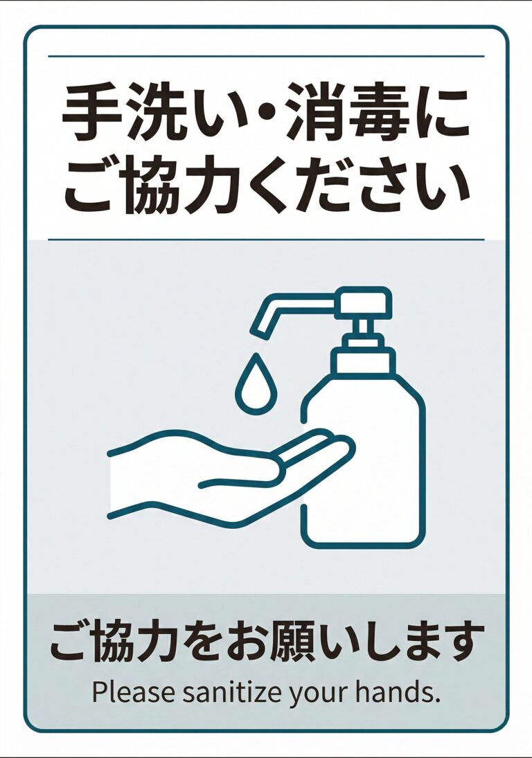 手洗い・消毒にご協力ください