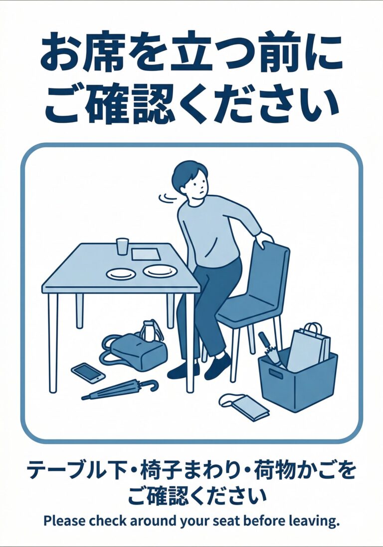 お忘れ物にご注意ください