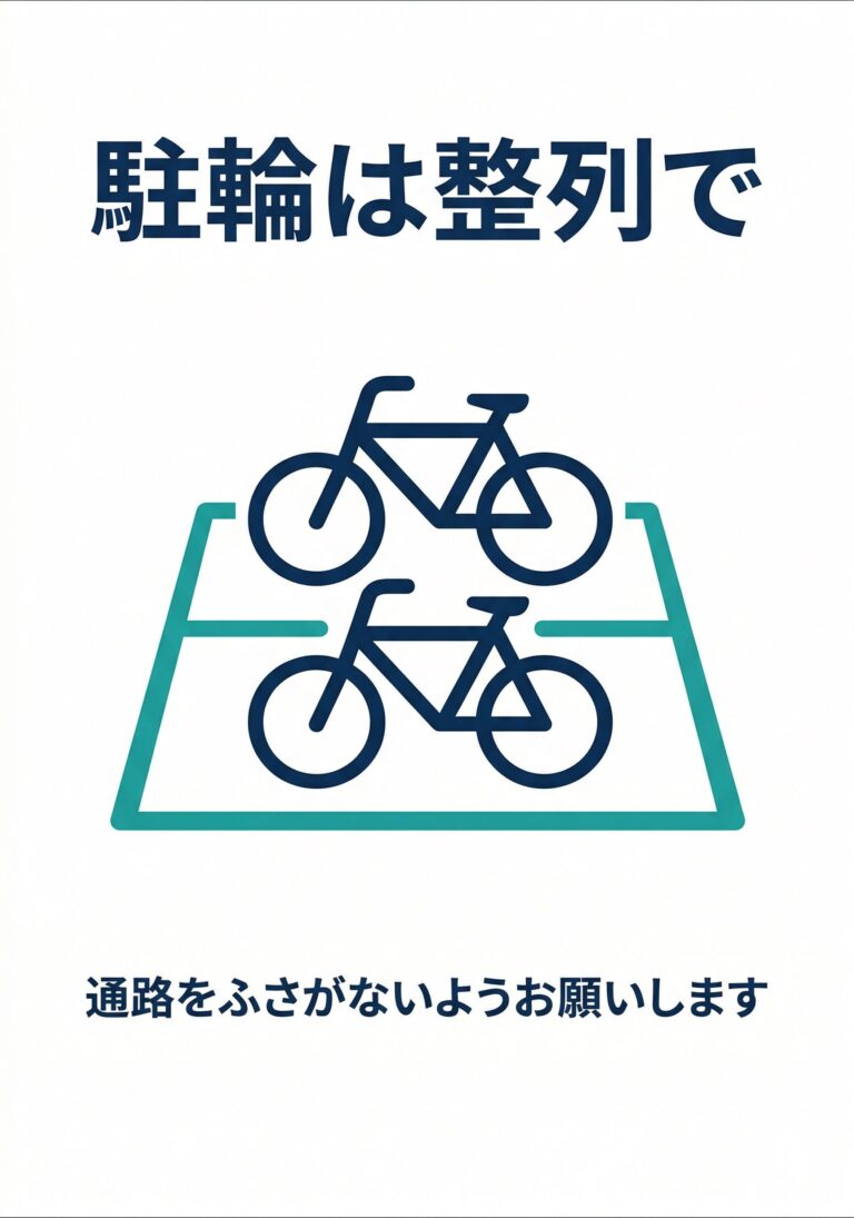 駐輪は整列で