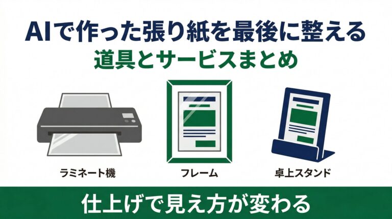 AIで作った張り紙を最後に整える道具とサービスまとめ