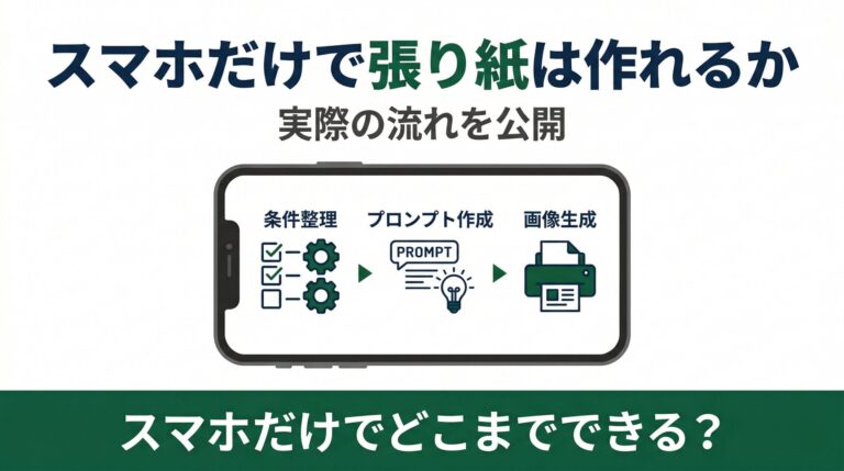 スマホだけで張り紙は作れるか。実際の流れを公開