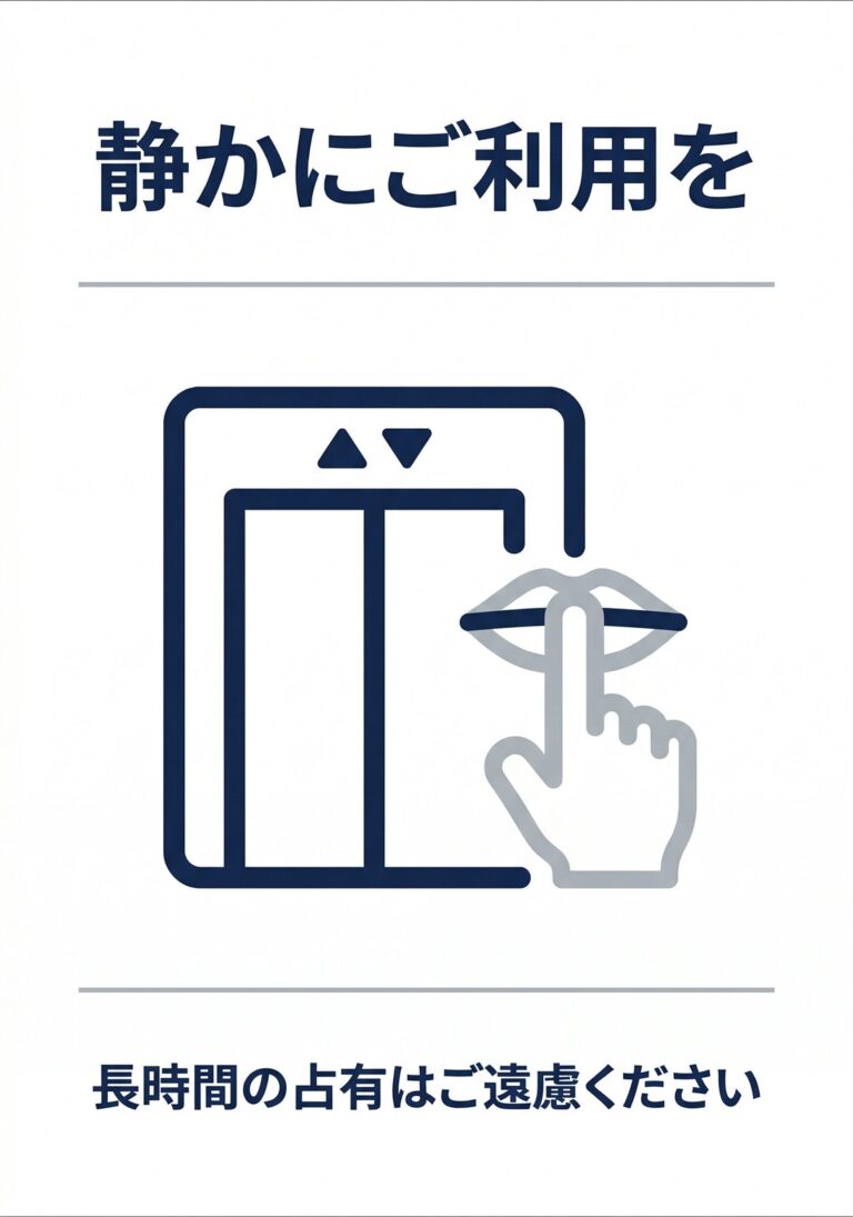 静かにご利用を