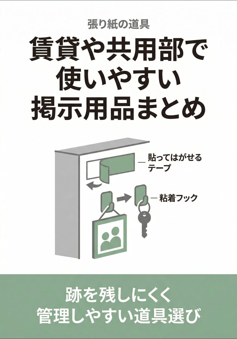 賃貸や共用部で使いやすい掲示用品まとめ
