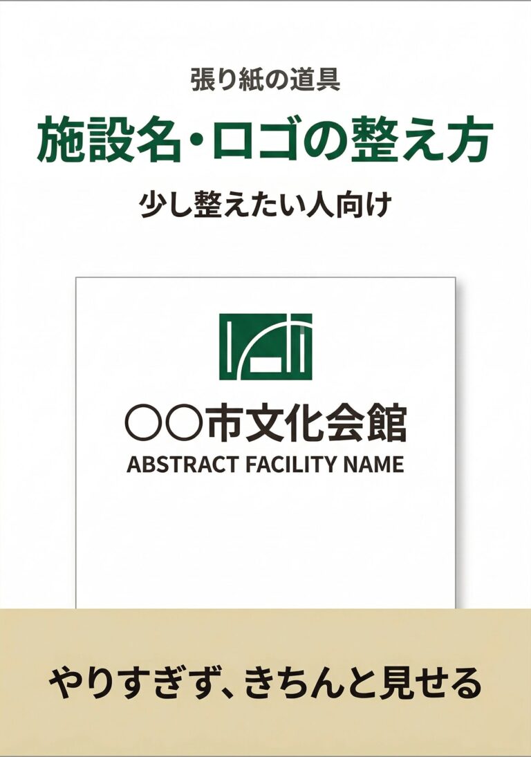 施設名やロゴを入れて少し整えたい人向けの方法