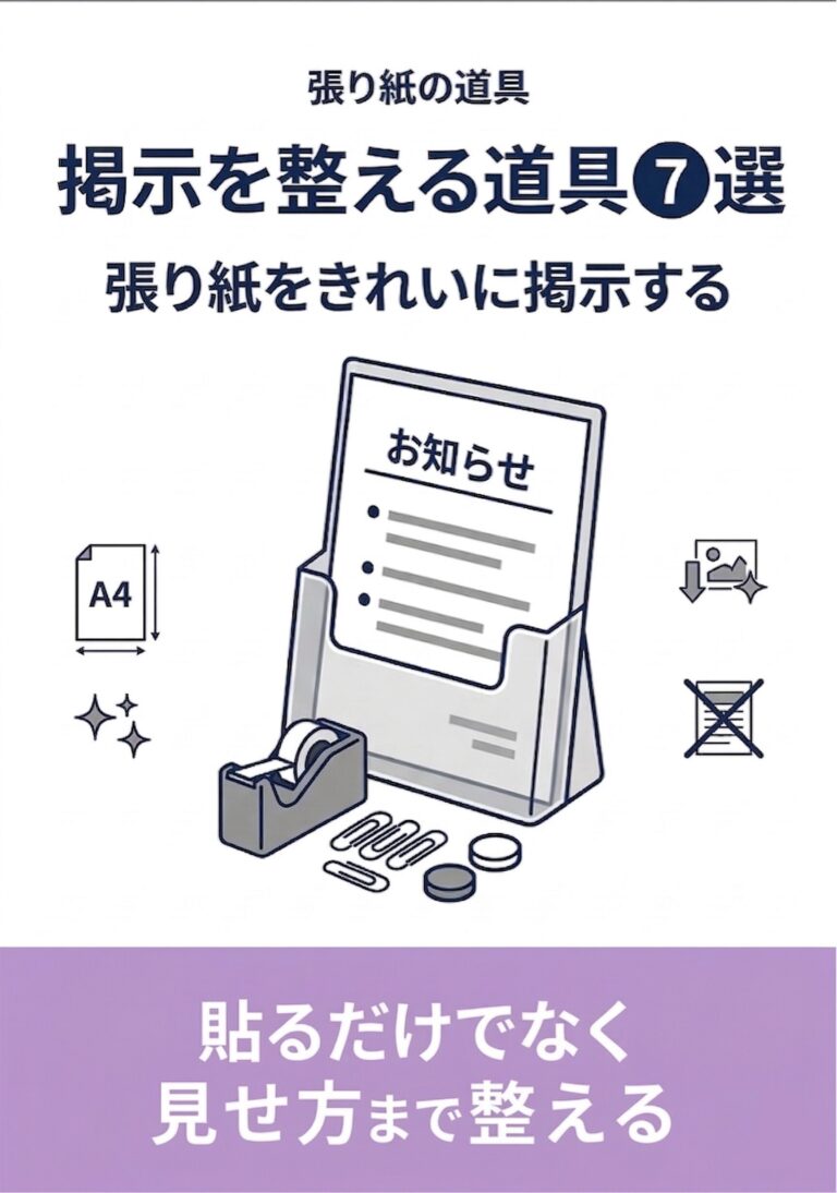 張り紙をきれいに掲示する道具7選