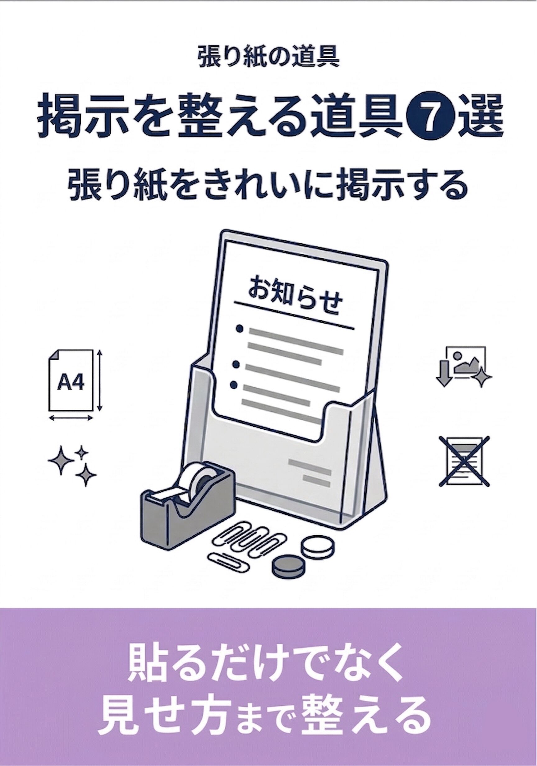 張り紙をきれいに掲示する道具7選