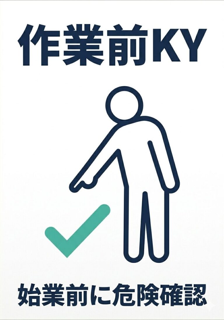 作業前KYの張り紙