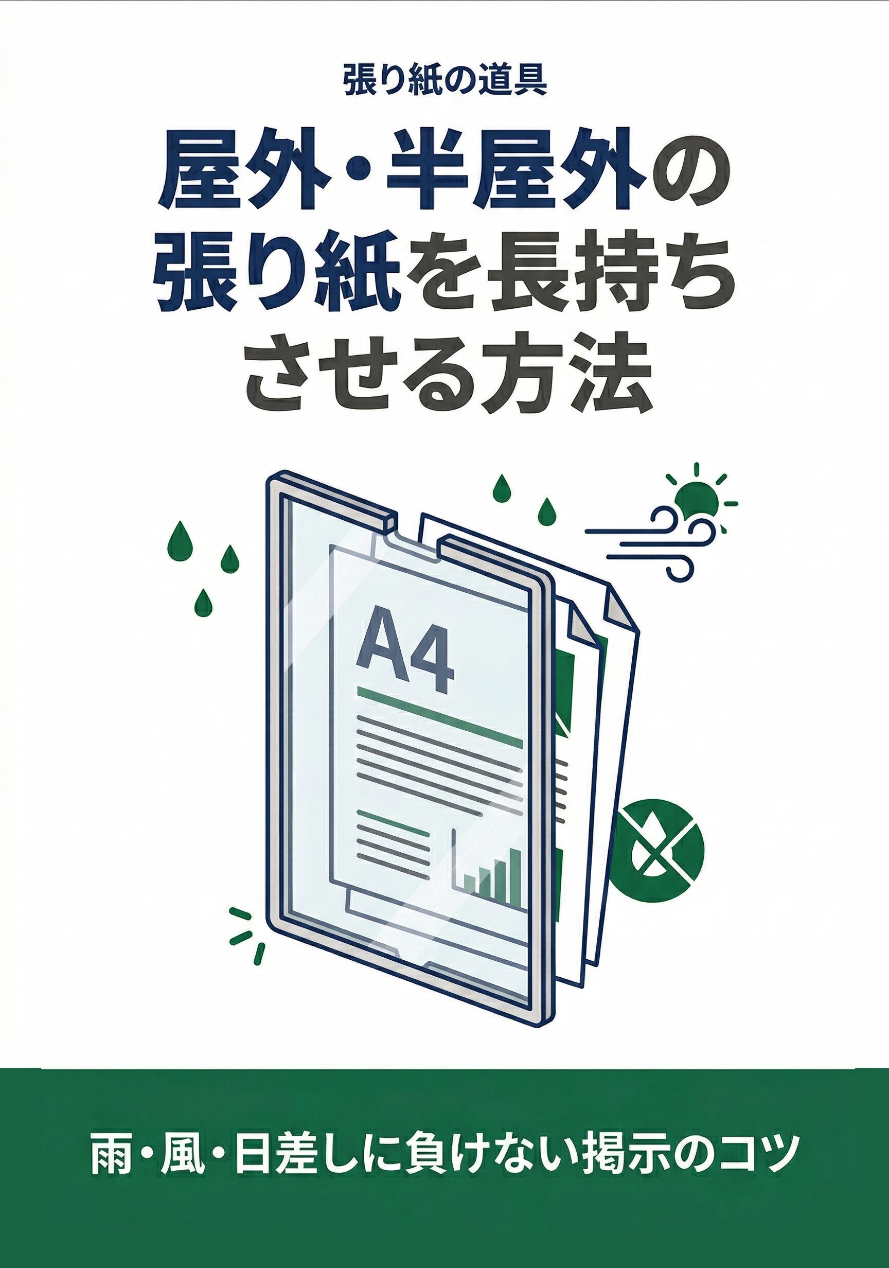 屋外・半屋外の張り紙を長持ちさせる方法